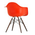 Cadeira de Braços em Plástico Eames DAW / Base Ácer Escuro